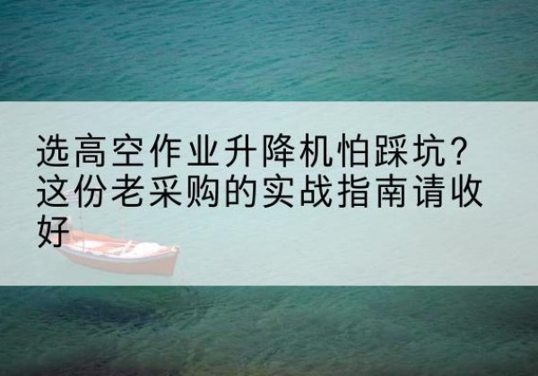 新绛高空作业升降机厂家推荐-选高空作业升降机怕踩坑？这份老采购的实战指南请收好